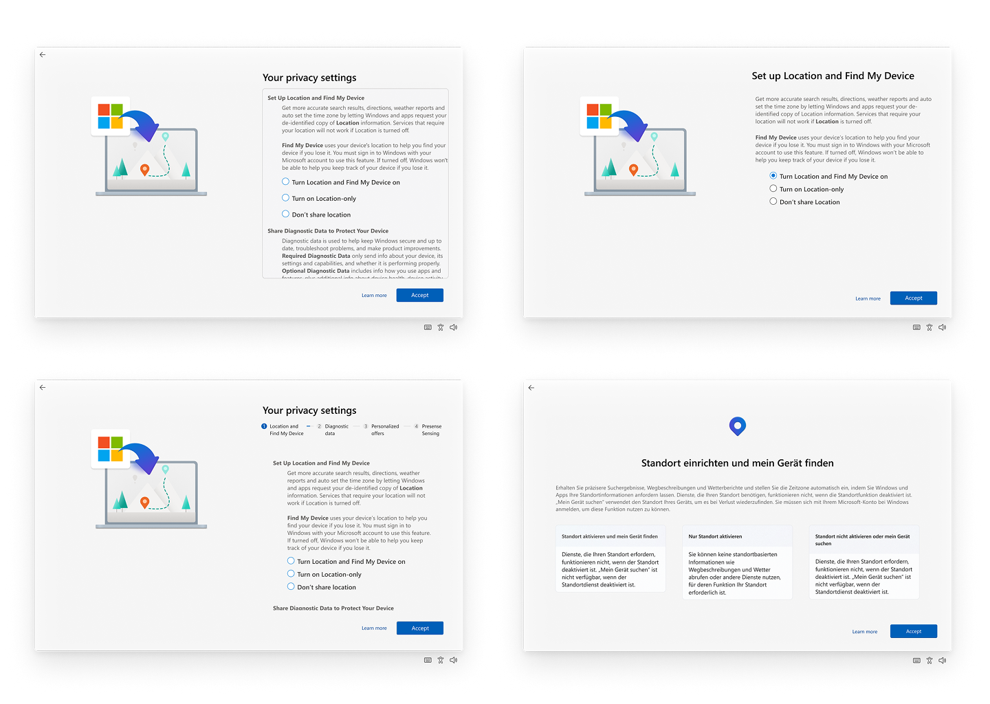 Microsoft OOBE Variations